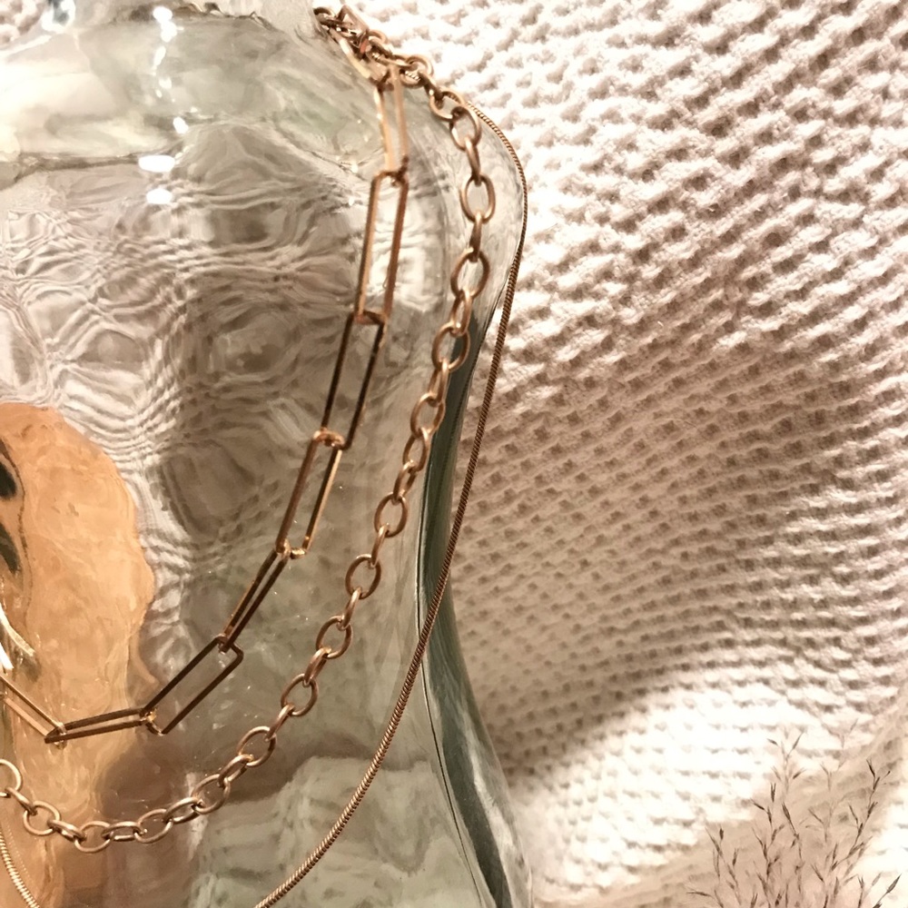 Three tiered chain necklace